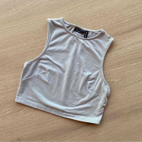 ASOS Design high neck super crop tank in mint Size US 4 - Picture 1 of 7